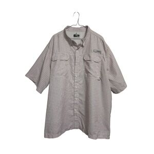 Columbia Men's Short Sleeve Button-Down Shirt - Light Plaid